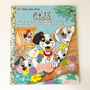 Little Golden Book 1998 Disney 101 Dalmatians Rainbow Puppies Book Retro Fandom